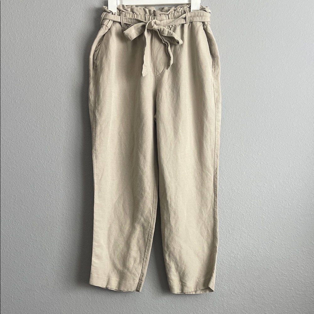 Old Navy Paperbag-Waist Linen Blend Pants Size 12